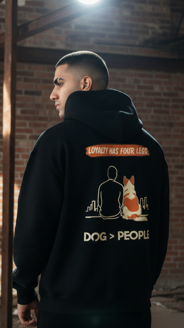 "DOG > PEOPLE" Oversized Hoodie