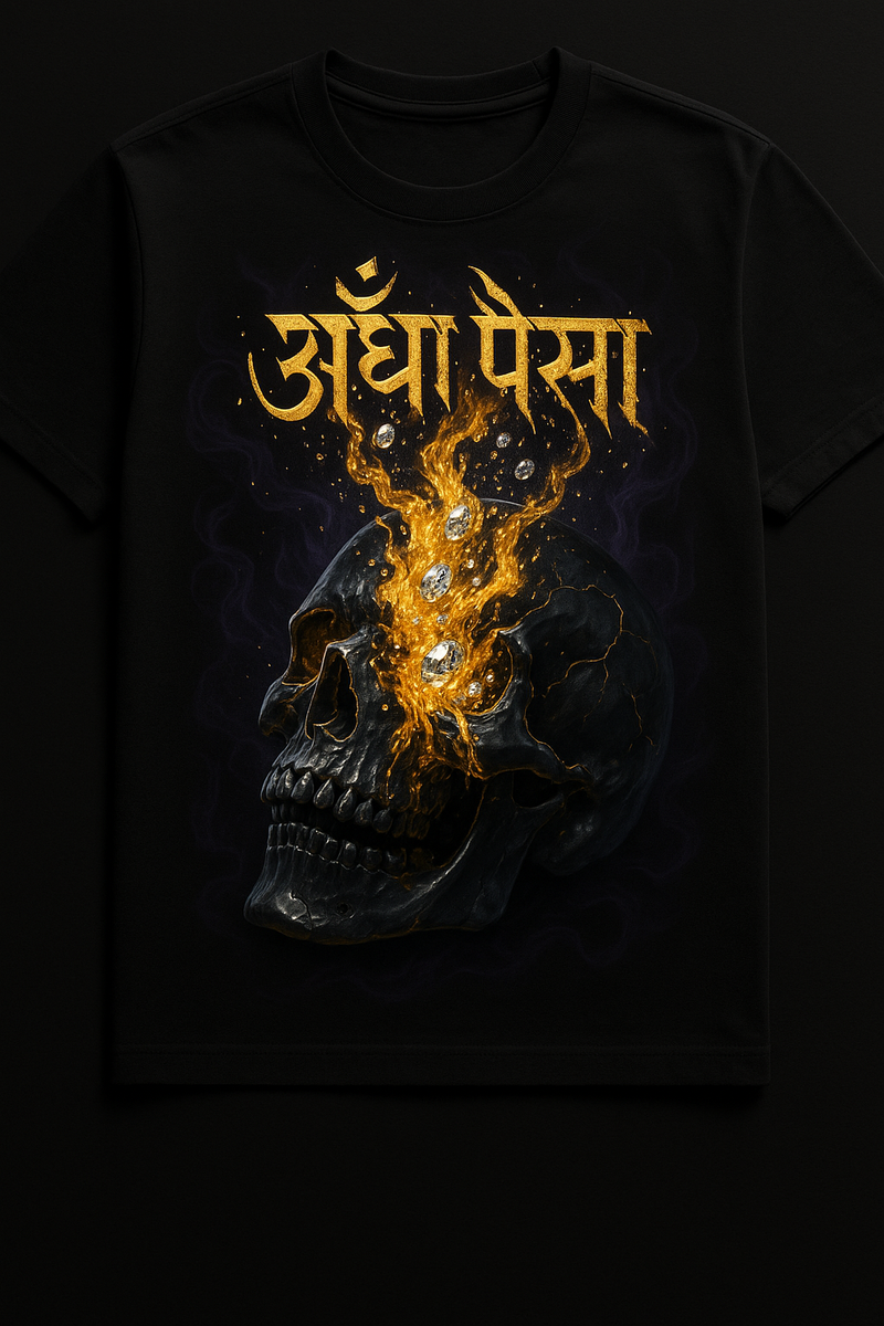 'Andha Paisa' Printed Oversized T-Shirt