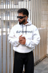 "DISCONNECT" Oversized Hoodie Off-White