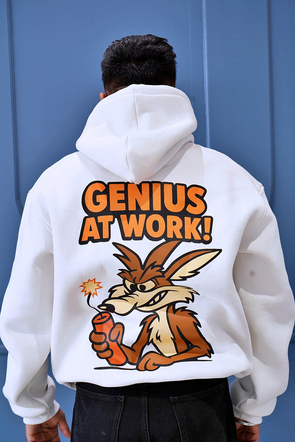 "GENIUS AT WORK" Oversized Hoodie