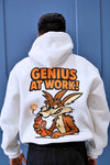 "GENIUS AT WORK" Oversized Hoodie