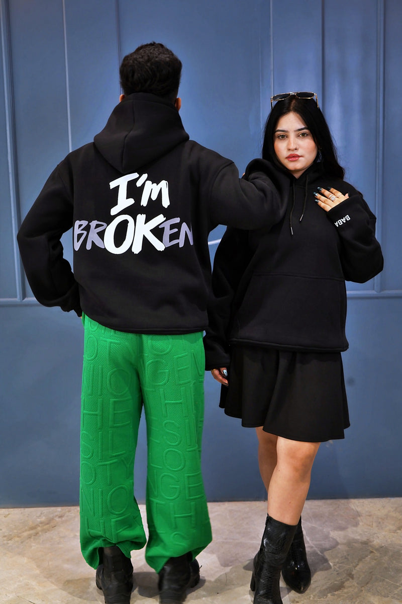 "I'M BROKEN" Oversized Hoodie