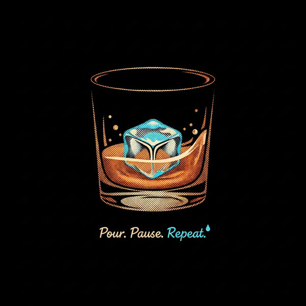 'Whiskey and Ice' Printed Oversized Hoodie