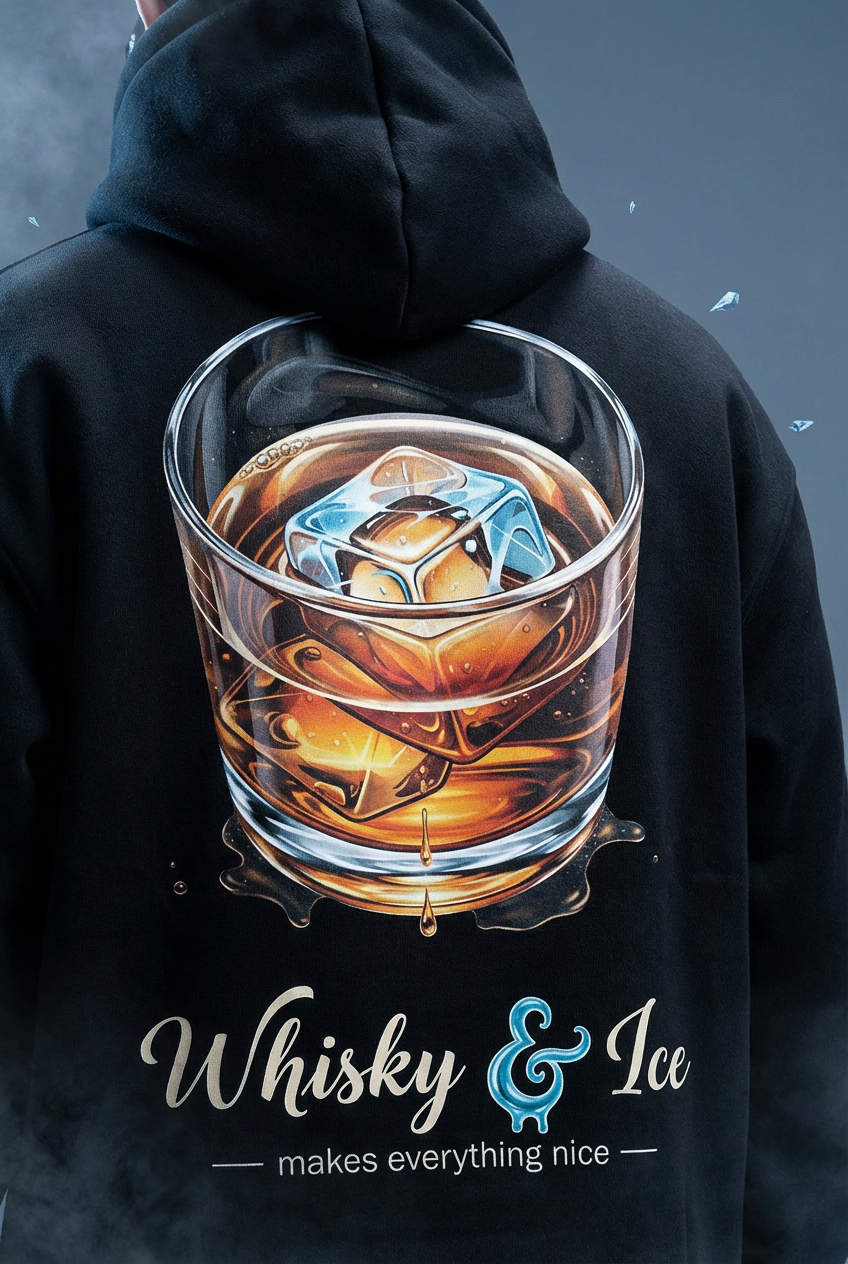 "WHISKY & ICE" Oversized Hoodie